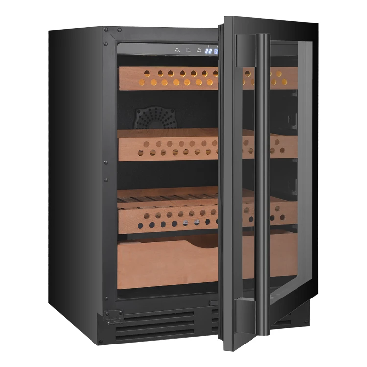 VI180C Humidity Control Cigar Display Drawer Electric Cigar Humidor Refrigerator Temperature Controlled Spanish Cedar Wooden 150