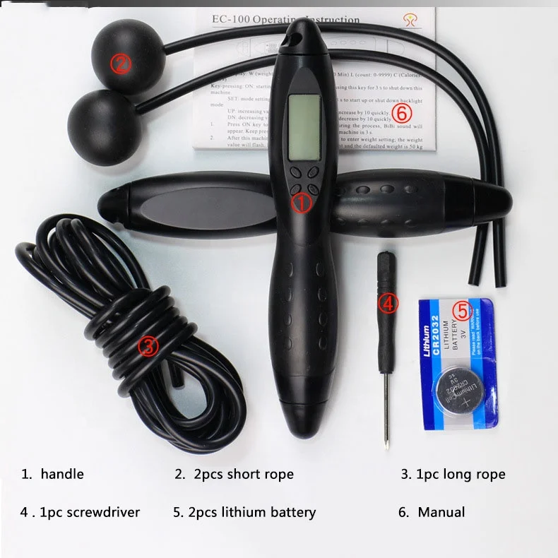 Wholesale Cordless ball Rope jump rope Smart Counting electronic Digital Skipping Rope