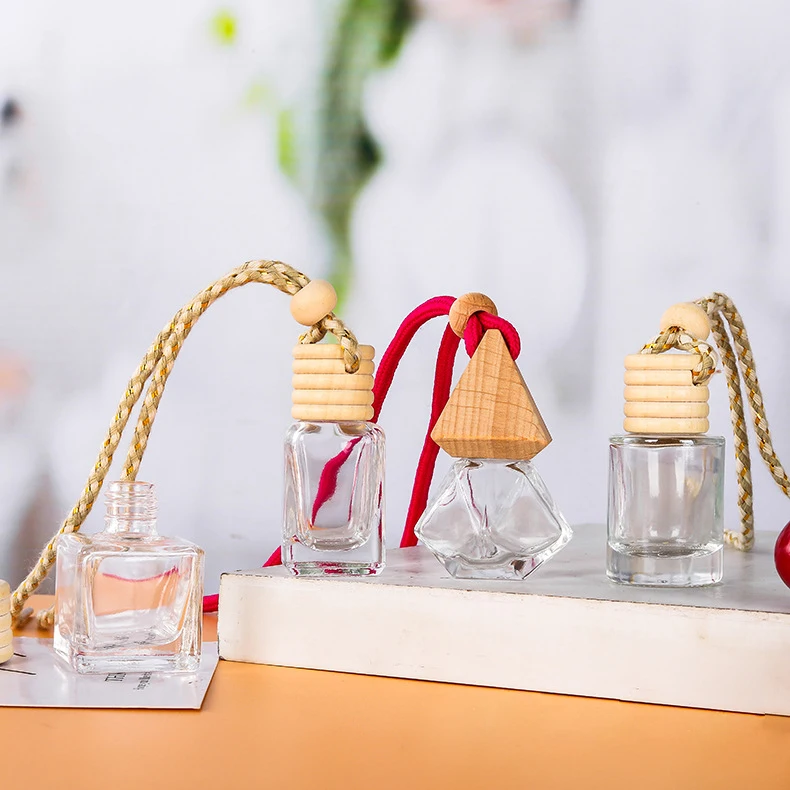 transparent fragrance bottle 10ml car fragrance bottle mini car air freshener hanging