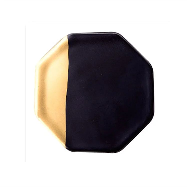 China Suppliers Table Decoration Gold Rim Marble Custom Ceramic coaster for Gift