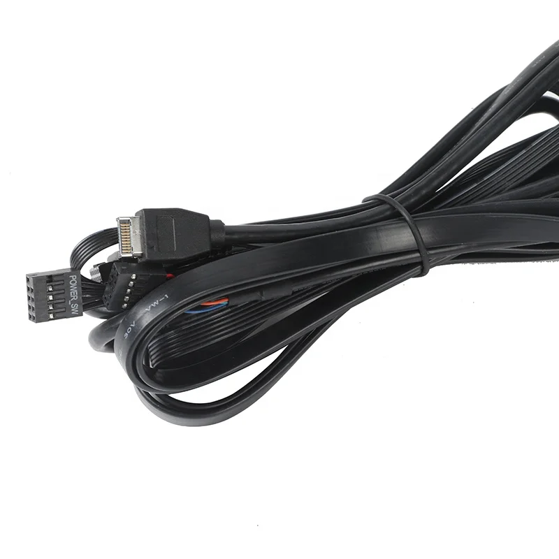 Передняя панель двойной USB 3 0 + 1 HD аудио светодиодные переключатели питания HDD светодиодный корпус компьютера кабель