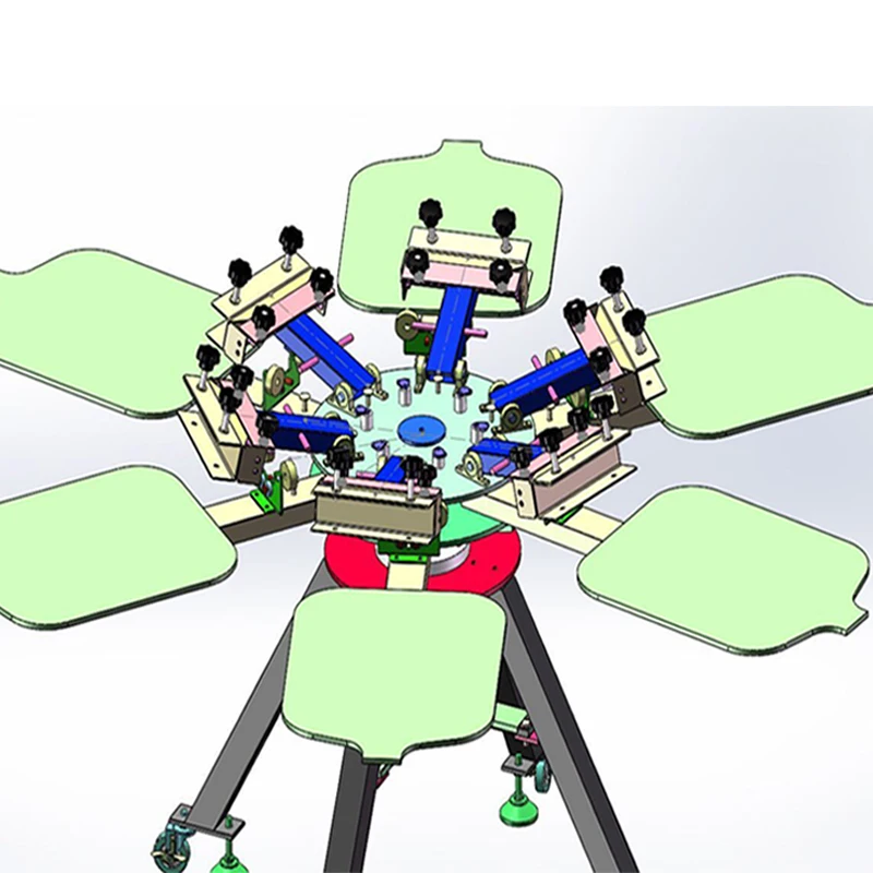 screen printing machinery 6 color and NS606-MR with Aluminum platten and micro-registration function made the printing beautiful