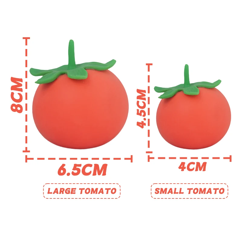 Release Stress Squeeze Toy Tomato Shape Toy Simulation Tomatoes Fruit Vegetable Squishy Toy