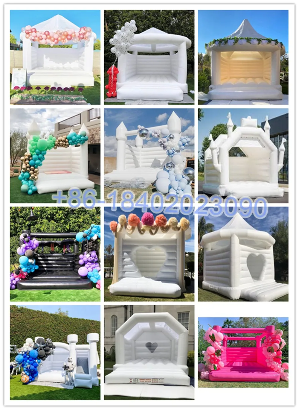 Cheap price inflatable bouncer commercial bounce house inflatable bounce white bouncy castle