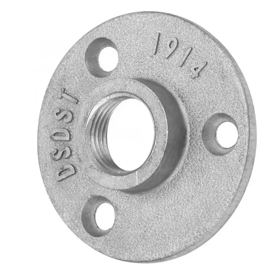 10Pcs Aluminum Alloy/Cast Iron 3 Holes 65mm DN15 Flange Pipe Base Thread Floor Flange Iron Cast Retro Faucet Flange Casting 1/2