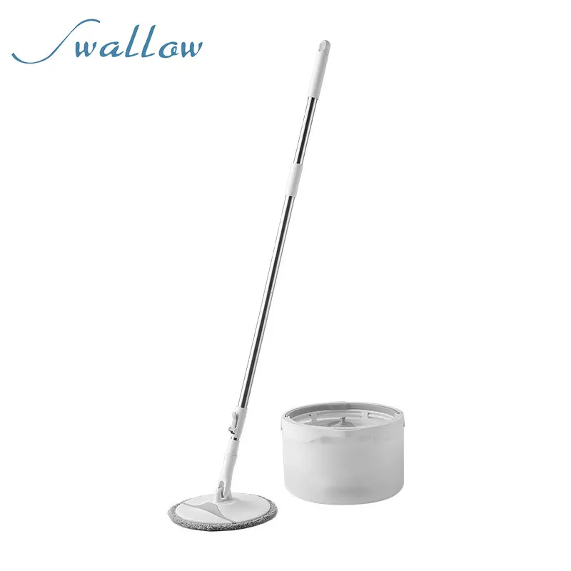 Easy floor cleaning mop bucket with rotary spin mop