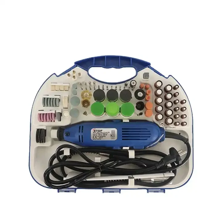 ETOP Rotary tool kit  die grinder with Accessories for wood carving cutting & craft With Flexible Shaft Black