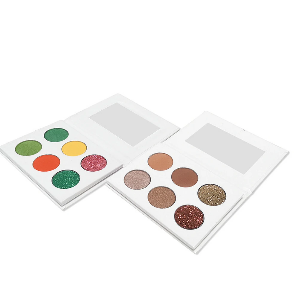 6 Colors Pearl Sequin Eyeshadow Private Custom Logo Makeup Eyeshadow Palette