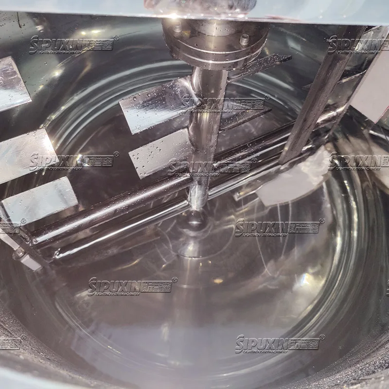 300L Electric heating liquid detergent homogenizing mixer machine soap making machine with weighting system