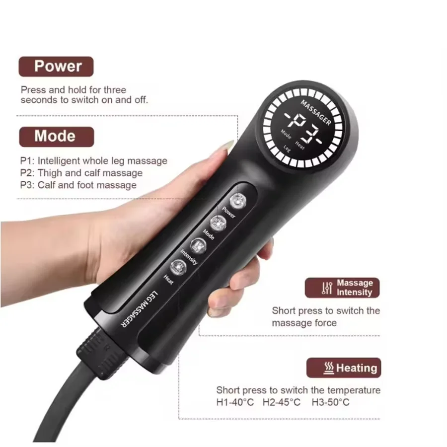 Trending products 2024 new arrivals Air Compression Leg Massager for Circulation Controller Calf Foot Air Leg Massager with Heat