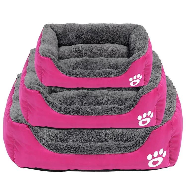 Factory wholesale Custom Luxury Pet Bed Soft Dog Nest Large Rectangle Dual Use Double Sided Breathable Pet Dog Cat Sofa Bed