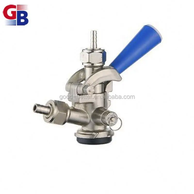 GB Hot selling Brass chrome plated D type keg tap dispenser with pressure relief valve