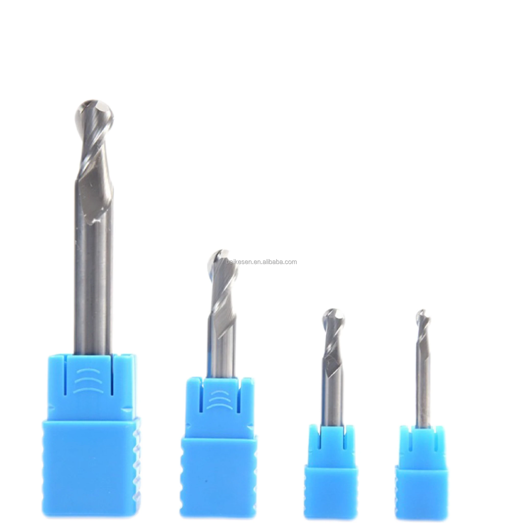 BKS HRC55 2 Flute Ball Nose  Milling Cutter CNC End mill Fast Mill For Metal Aluminum Carbide Ball Nose End Mill