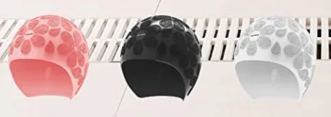 Swim Cap Cover Hair and Ears with Full Stretchy and Durable Premium Silicone for Curly, Short and Long Hair, Shower Bathing Caps