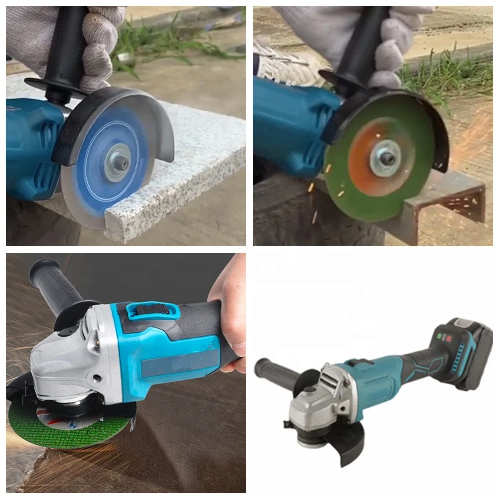 NEW 21V Lithium Battery Cordless Grinding Brushless 100mm Cut-off Angle Grinder Machine