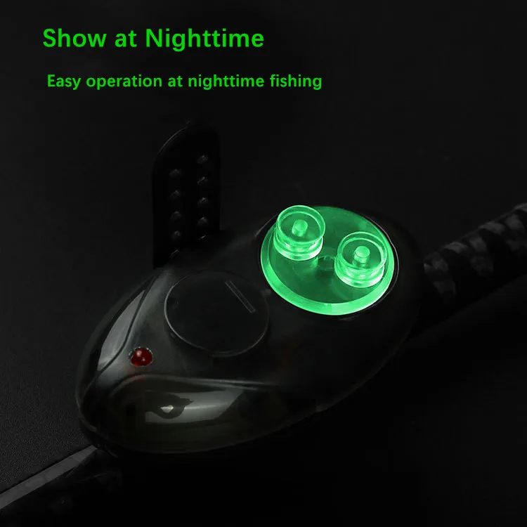 Dual Fish Bite  Alarm indicator Light Sound Functions Carp Bite Alarm