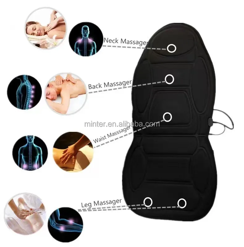 Electric Massage Chair Cushion 4-speed mode Deep Tissue Back Massage Chair Pad with Heat