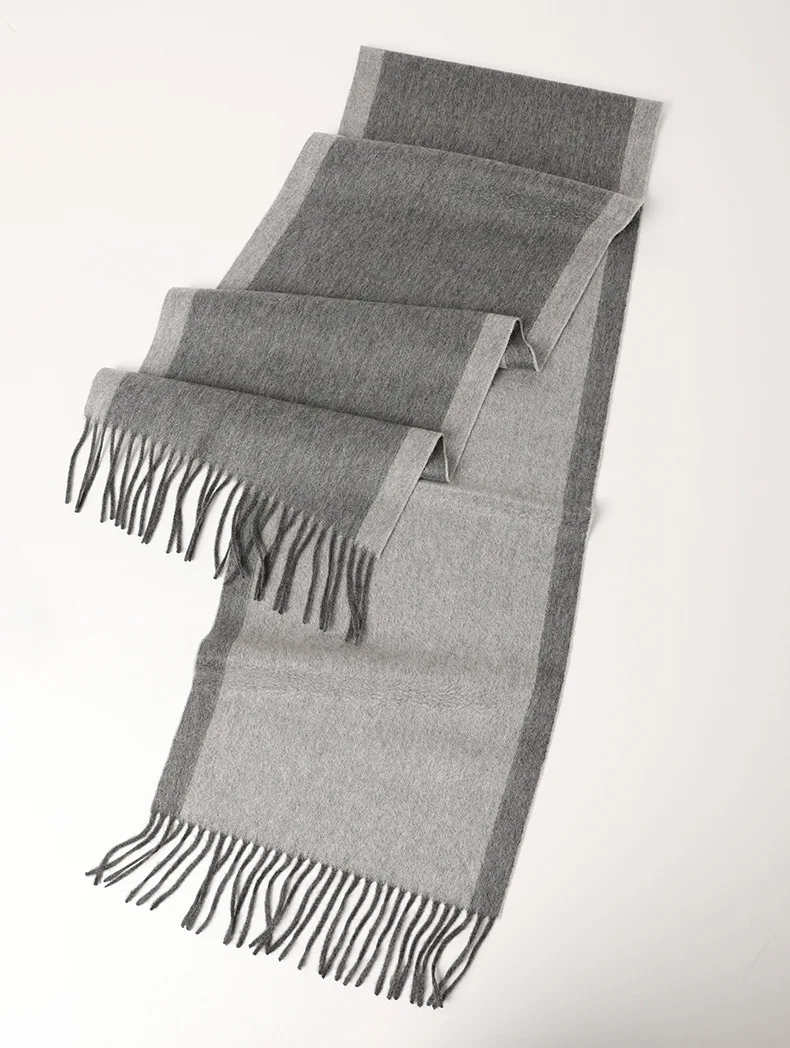 Men and women unisex autumn and winter cashmere scarf wholesale cashmere  warm scarf solid color tassel extension scarf