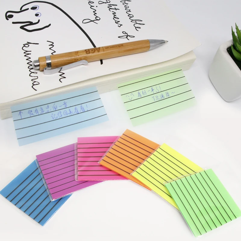 Wholesale Creative Transparent Sticky Notes Iridescent Sticky Notes Hot Selling Customized Cute Memo Pads It Sticky Post Notes
