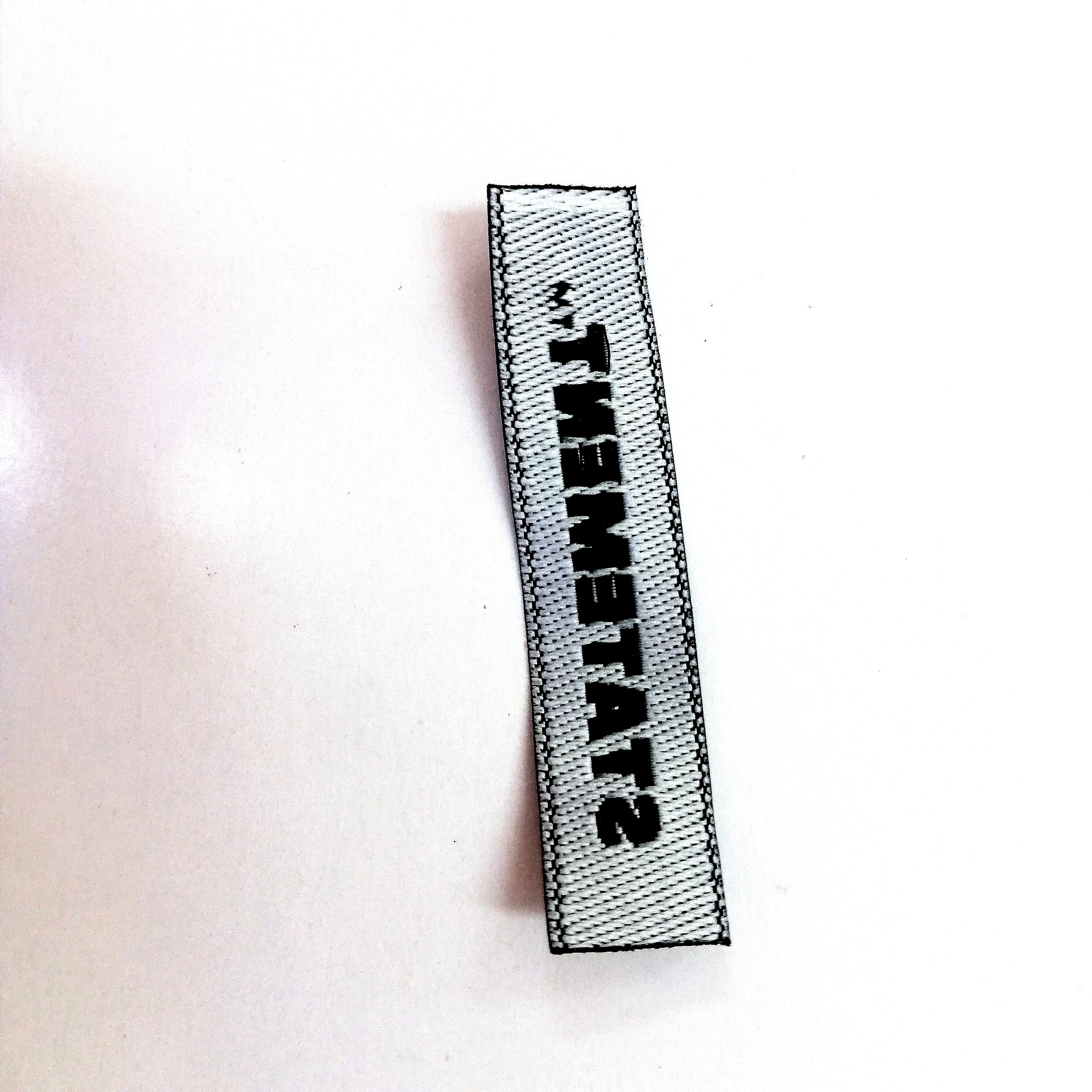 Sew on Clothing Accessories Custom Machine Woven Damask Brand Name Neck Tags and Labels for Shirt