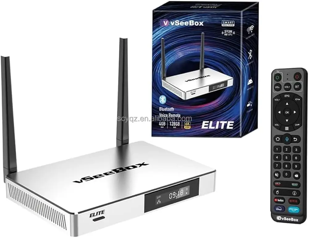 В наличии vSeeBox Элитный комплект 8K HD-MI 64 ГБ карта/диск WiFi удлинитель клавиатура
