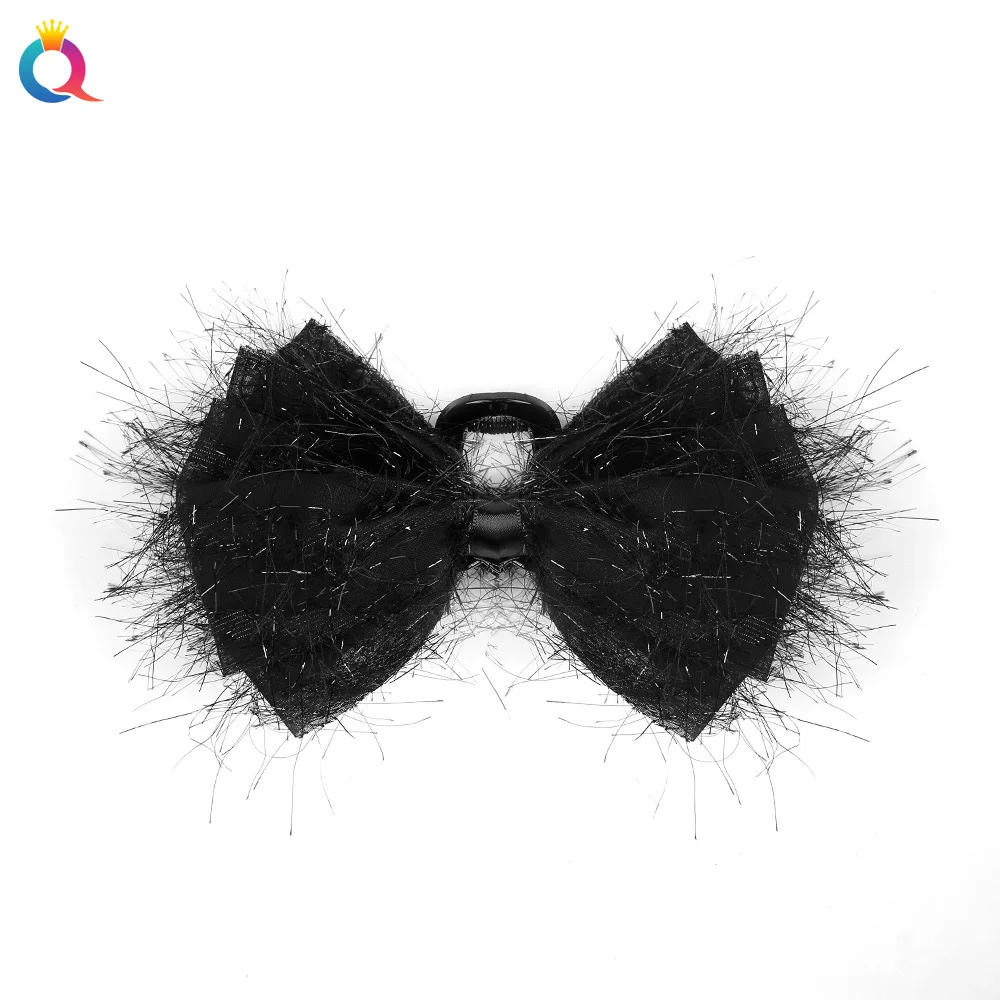 QIYUE Fabric Chiffon Bow Hair Clip Back Head Plate High-end Large Clip Hair Accessories