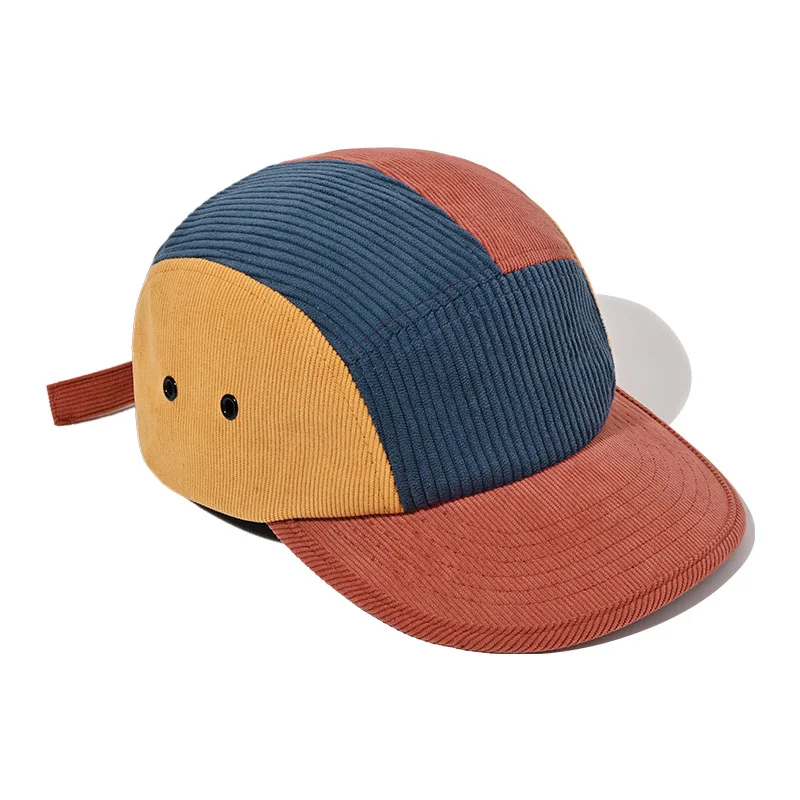 Blank Plain Camp Cap Snapback Custom Five Panel Sports Running Hat Duckbill Outdoor Camper 5 Panel Cotton Camping Hat
