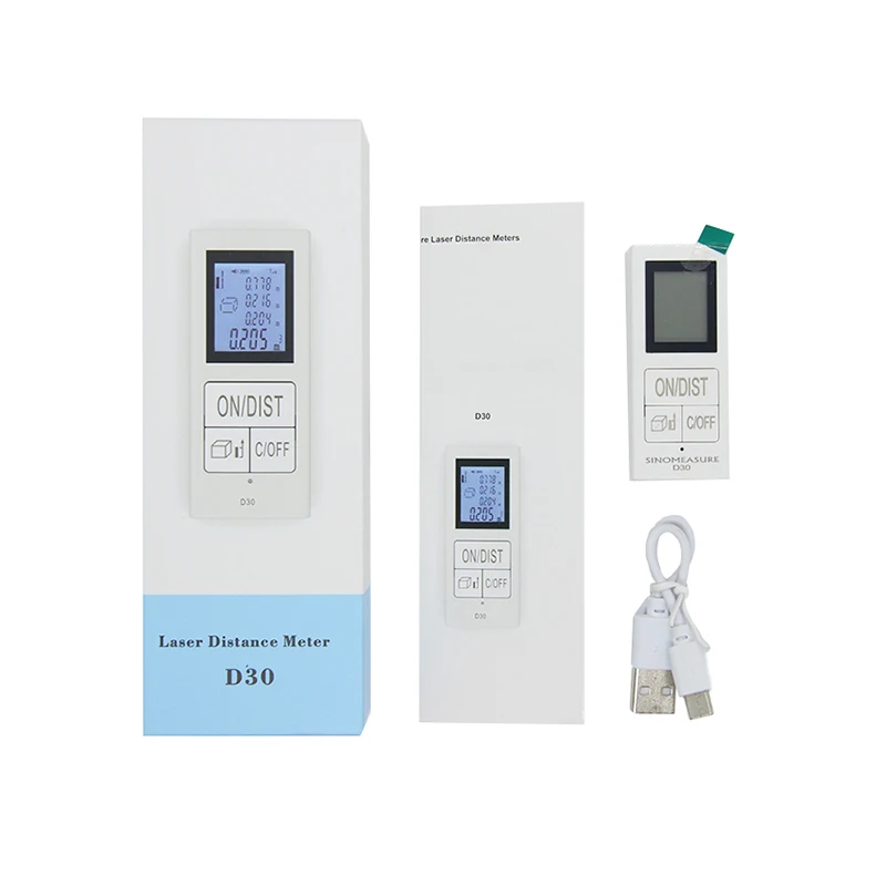 Brand Printing Mini Digital Distance Meter 40m Laser Distance Meter Hunting  USB Rechargeable