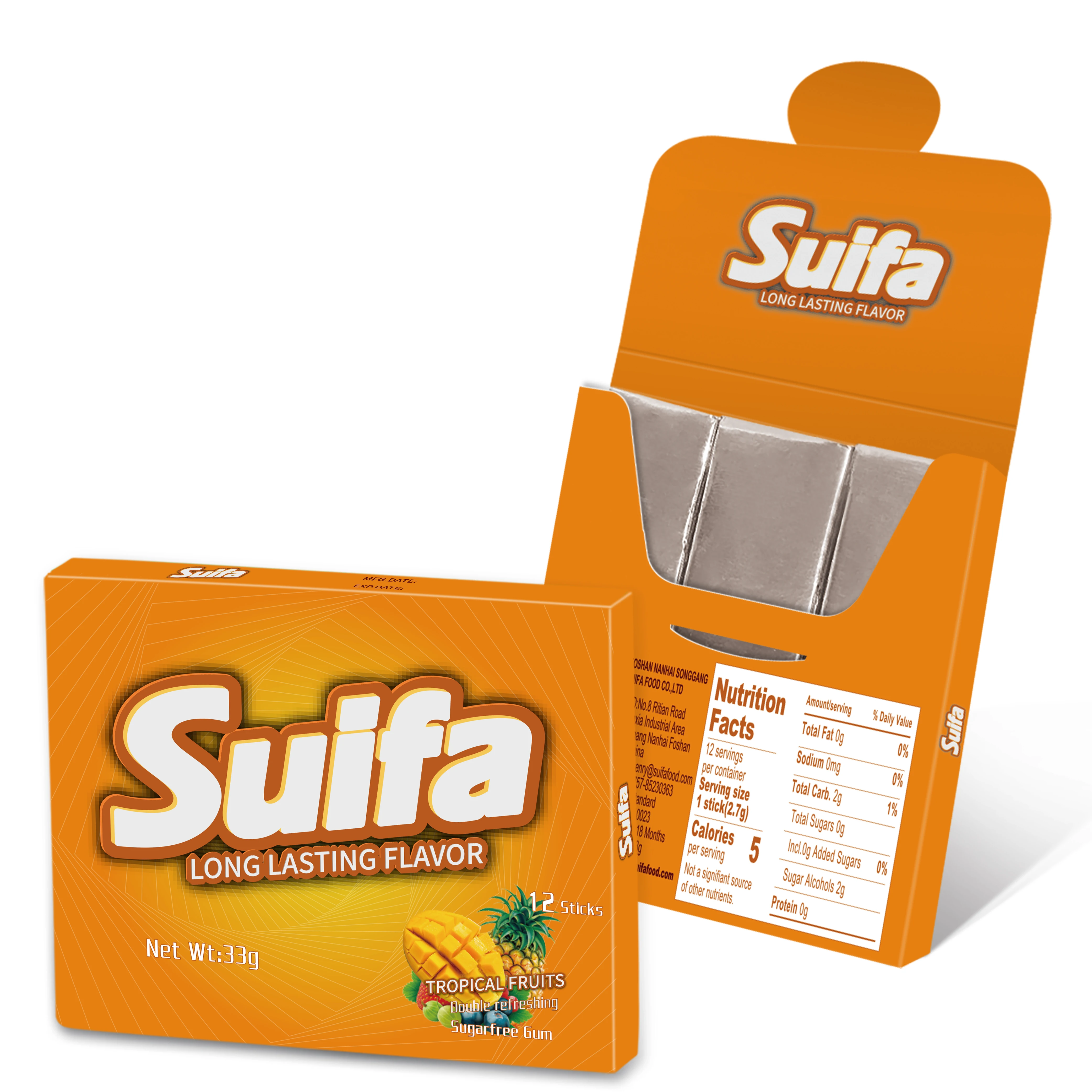 Factory price private label strong hard chewing gum for jawline