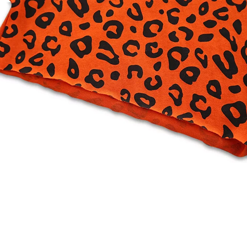 2PCS Newborn Baby Girl Clothes Long sleeve O neck top+Pants summer leopard print Outfits