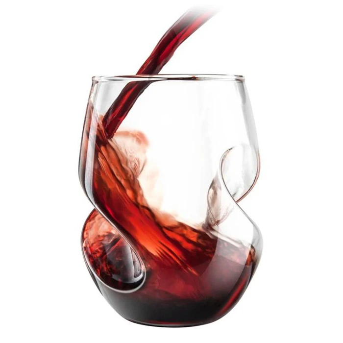 Factory handblown customize borosilicate glassware shot glass twisted whisky glass