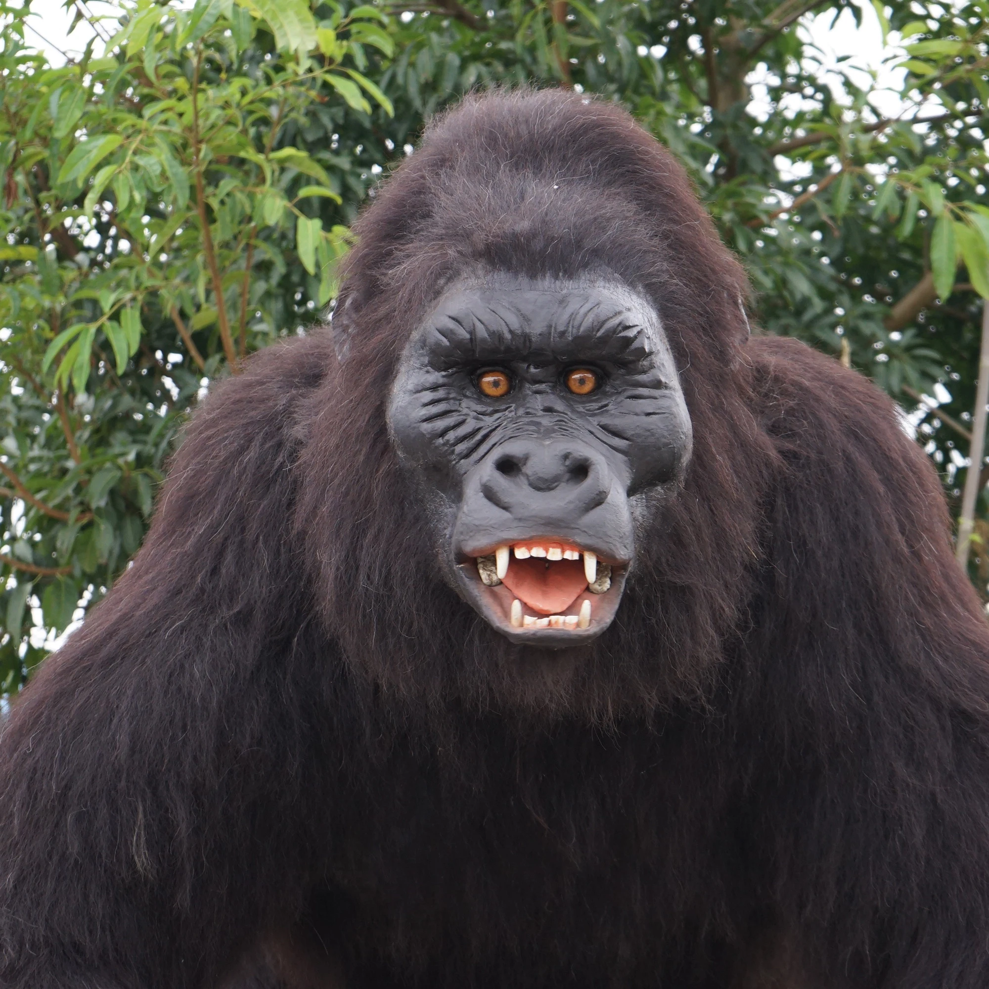 Gorilla Animatronic Statue Simulation King Kong Realistic Decoration Animals Sculpture Amusement Park Theme Park Statue Zoo