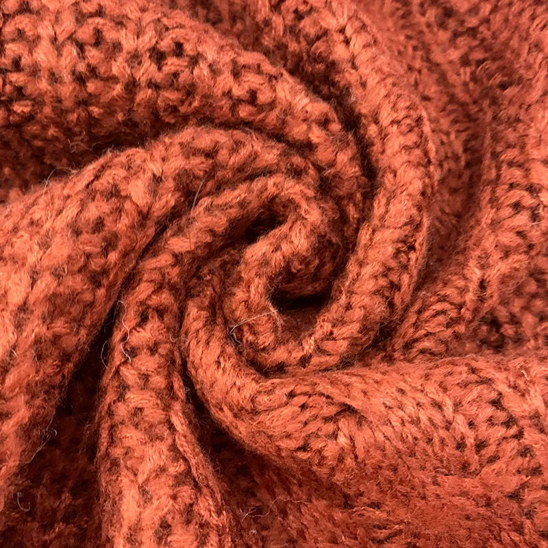 Wholesale winter women knit oversize plaid rib sleeveless crewneck crochet poncho sweater