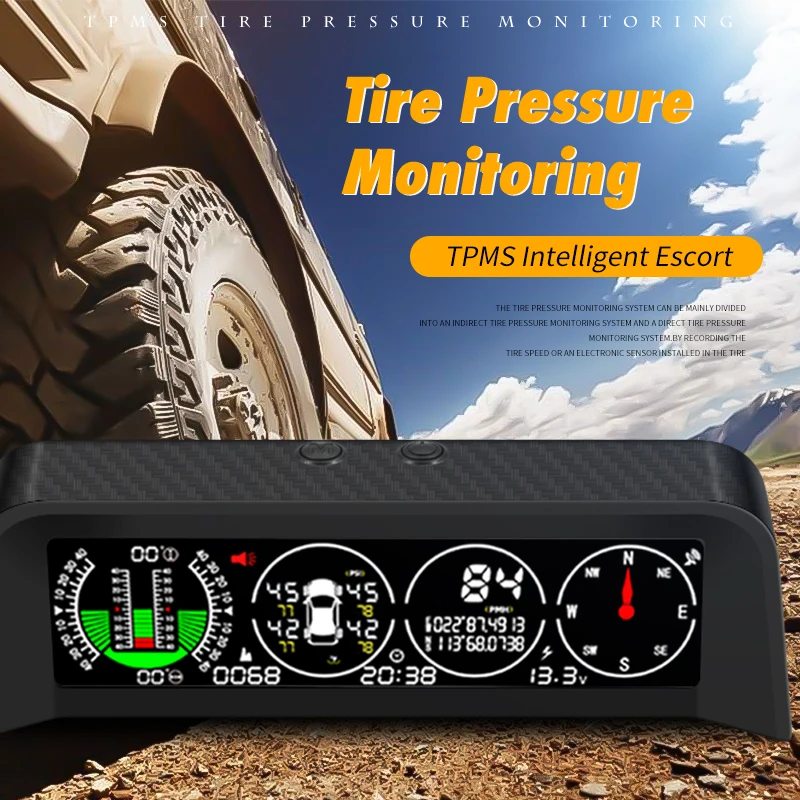 Aomosur Patent Design Smart Caravan RV Inclinometer Vehicle Digital Slope Meter with Tire Pressure Monitor X91-TPMS