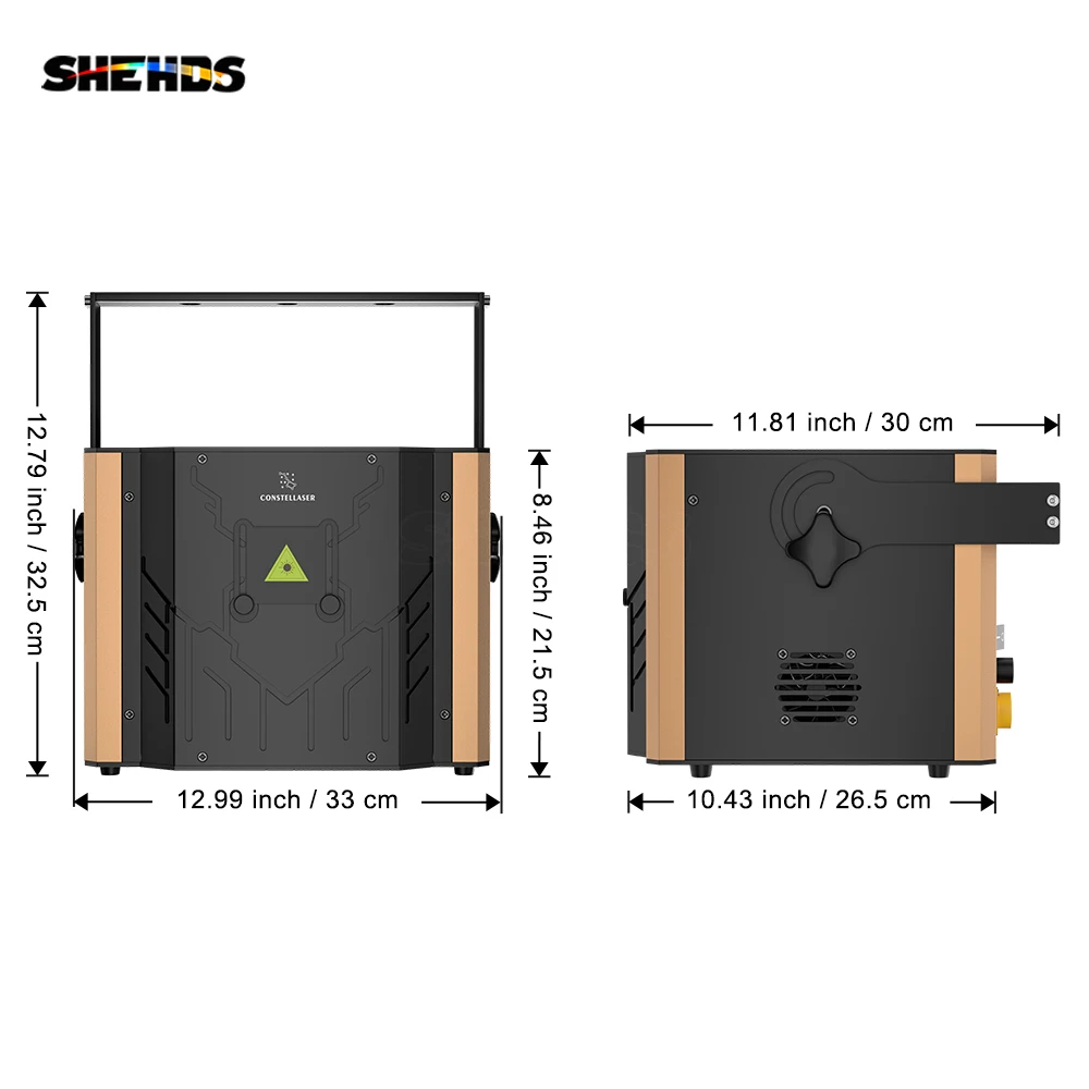 SHEHDS Full Color RGB 6W Laser Light Wedding 3D Animation Laser Projector DJ Disco Night Club Light Show Beam Stage Lighting