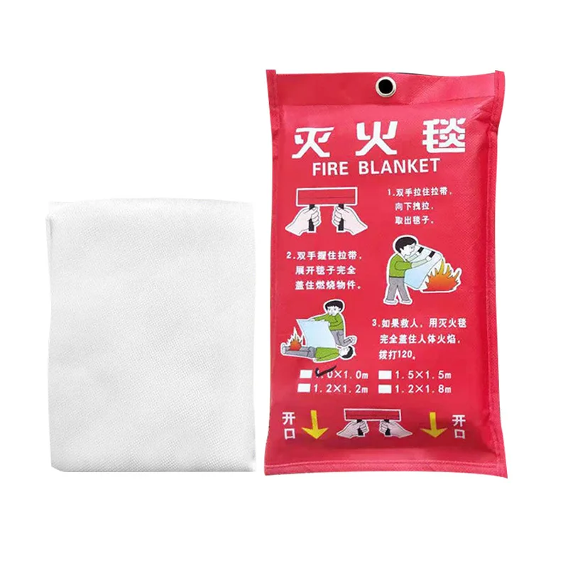 Custom Multiple Sizes Reusable Fiberglass Cloth Fire Fighting Fire Blanket Roll