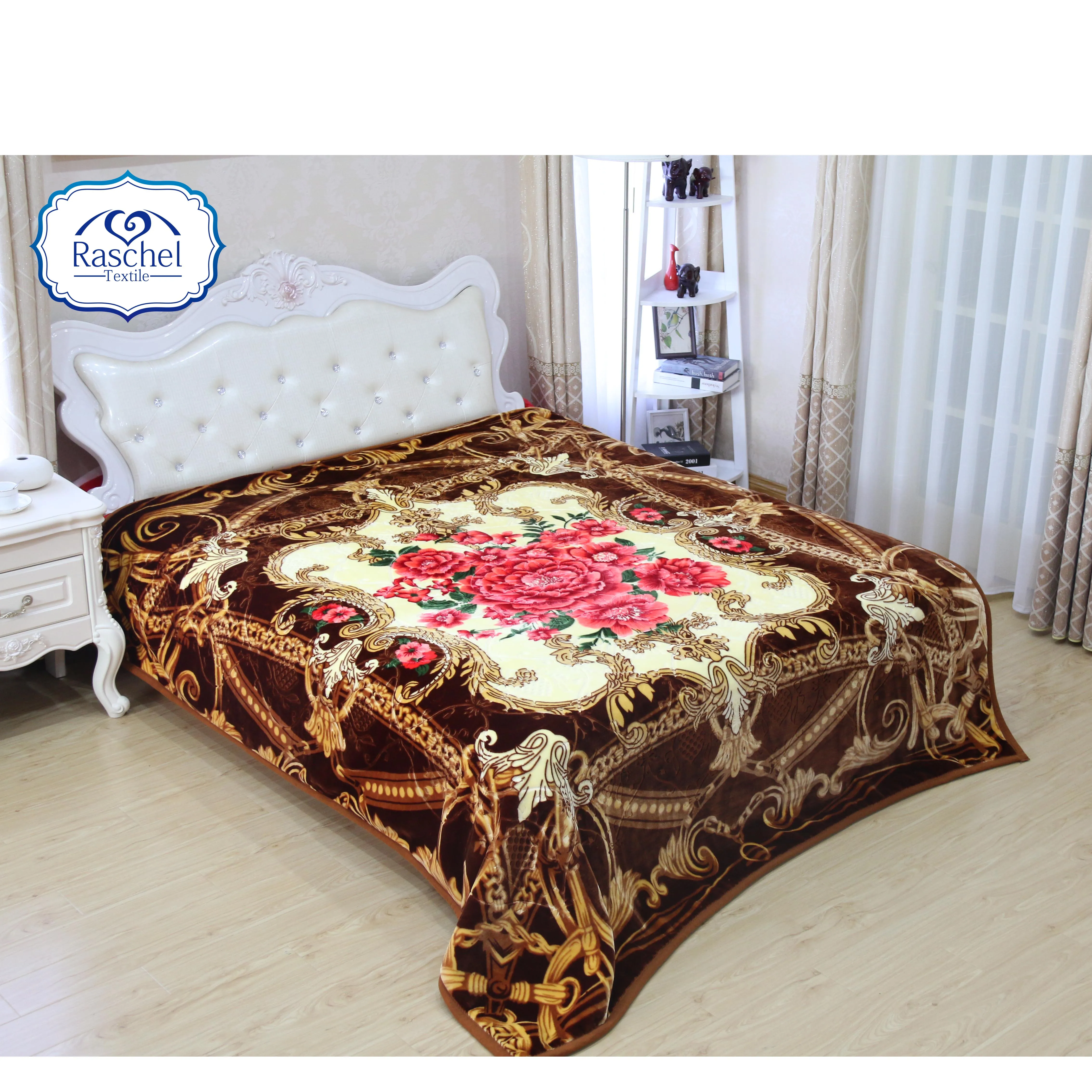 MORNING STAR brand good quality high discount wholesale price Middle east style raschel blankets