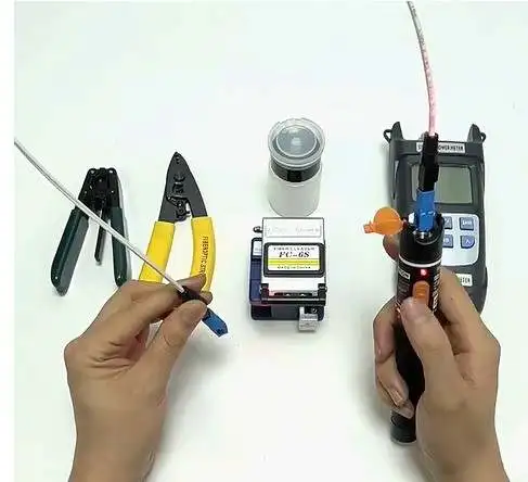 12pcs FTTH Fiber Optic Tool Kit Tools Kit with Fibra Optica Power Meter Visual Fault Locator Kit de fibre optique