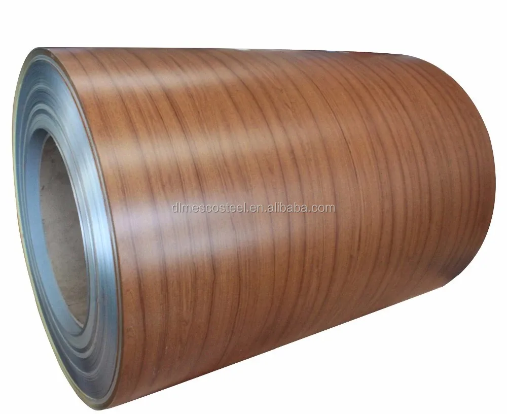 Wood pattern PVC/PET film VCM Laminated Galvanized/Galvalume steel sheet for household appliance/decoration