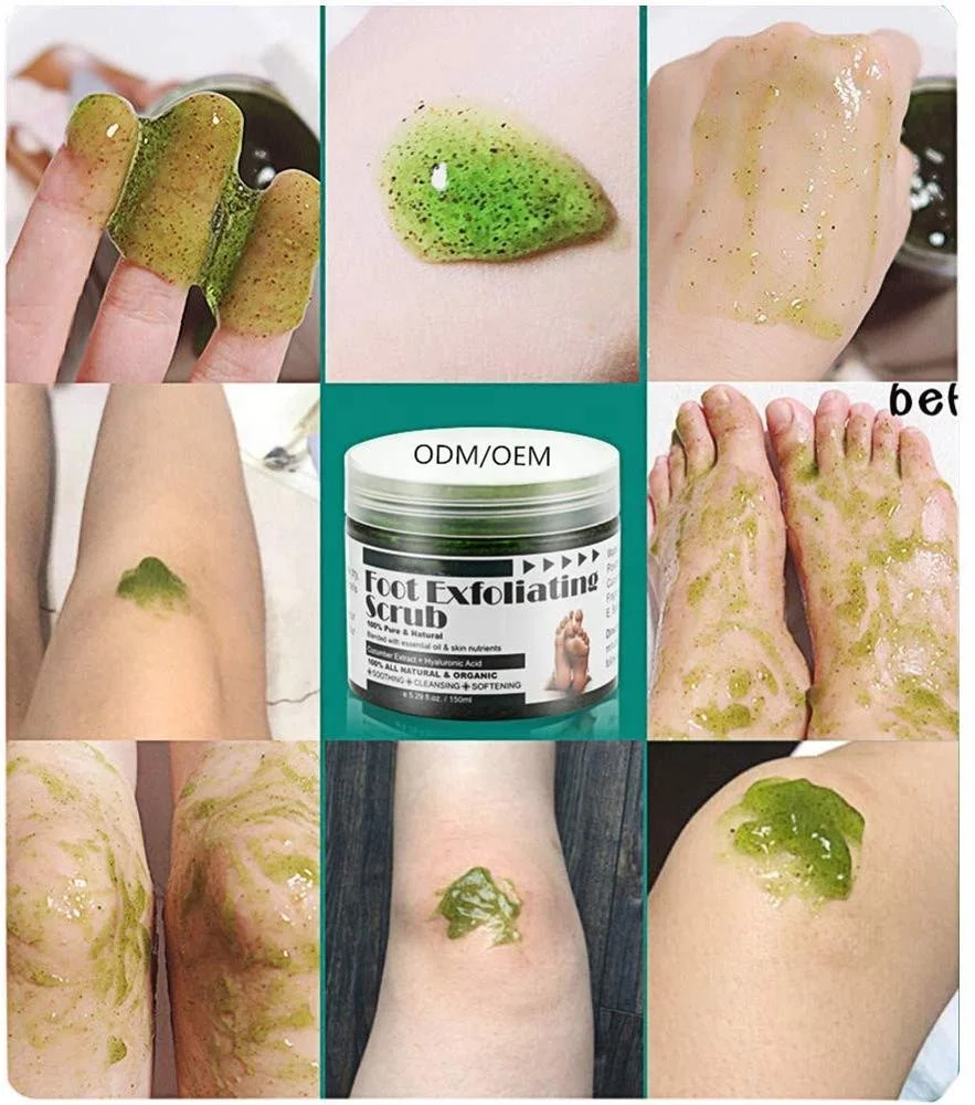 Private Label Foot Exfoliating Scrub Cucumber Moisturizing Hydrating Soothing Foot Scrub For Rough Dead Dry,Soften Cracked Skin