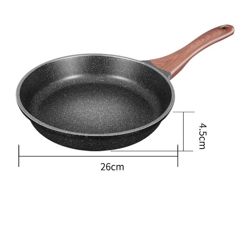24/26/28cm Fry Pan Kitchen Cookware Cast Aluminum Maifan Stone Non-stick Frying Omelette Pan