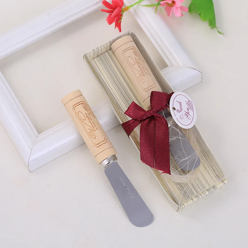 Butter Knife Fruit Jam Knife Cheese Spreader Tree Leaf Cream Spatula Gift Box Party Favors