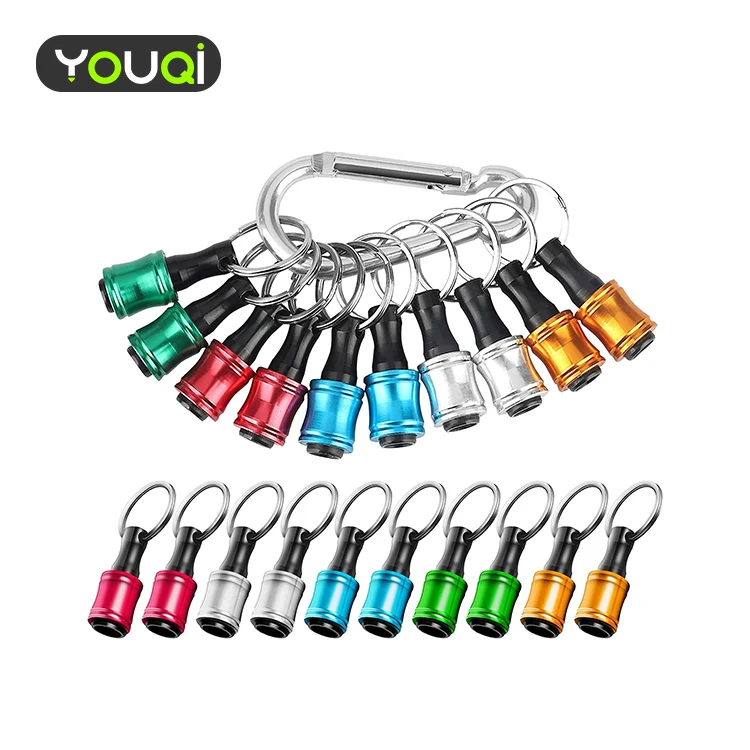 YouQi 1/4 дюймов шестигранный хвостовик брелок удлинитель Отвертка Держатель Бит гнездо адаптер сверла быстросменный держатель бит