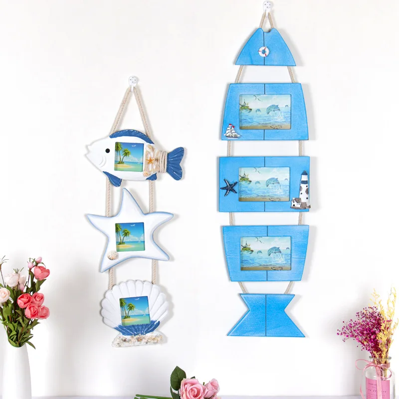 Hot Sale Home Decoration Mediterranean Fish Design Cheap Price Easy Change Picture School Photo Frame