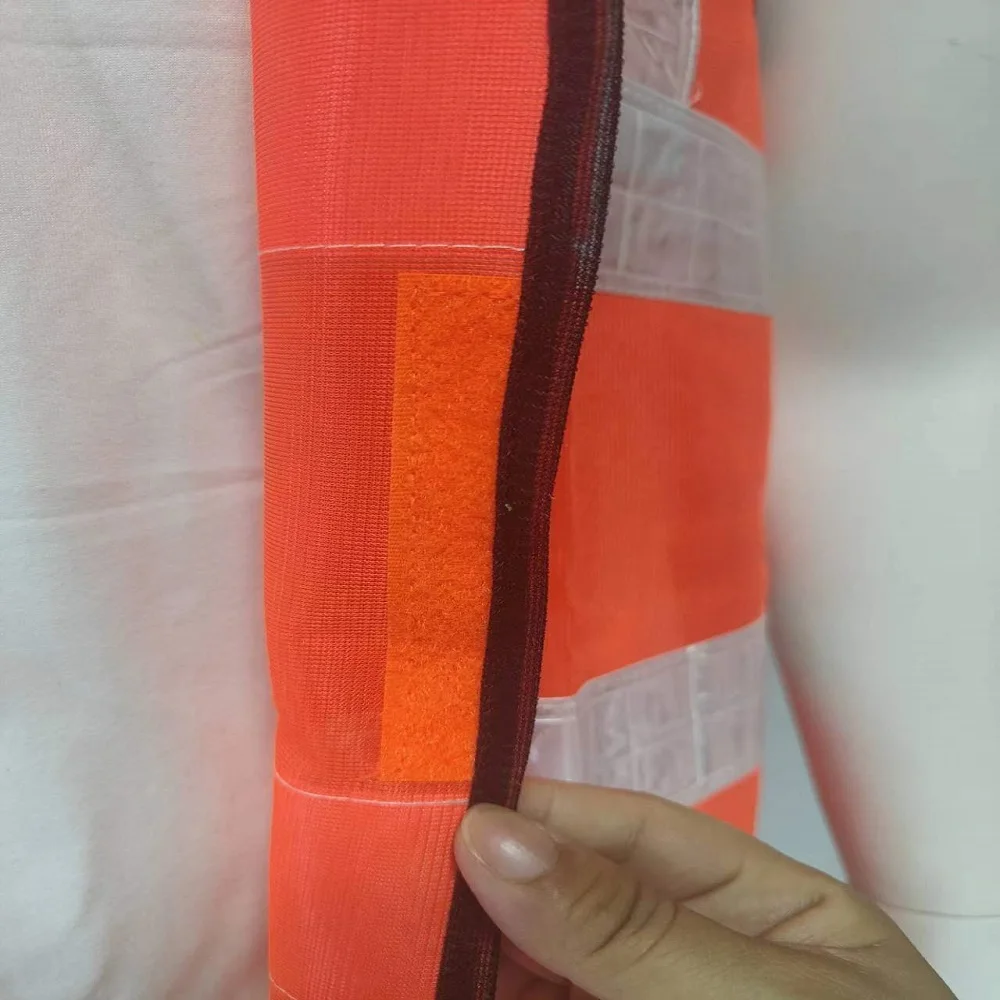 3M Safety Reflective Vest 100GSM PVC Tape CE EN20471 Hi-vis Safety Warning Construction Orange Color Vest