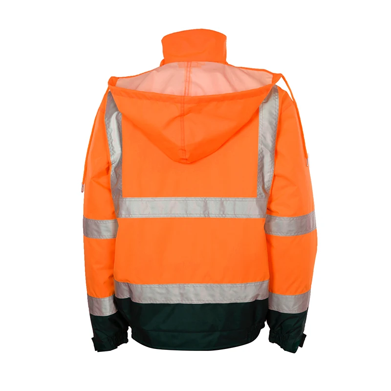Fluorescent reflective cotton canvas work jacket to ensure safety