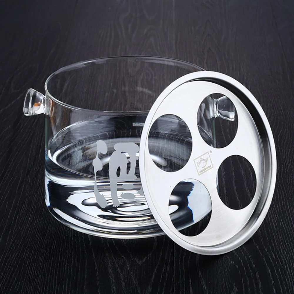 New design borosilicate cooking High borosilicate glass wine whiskey Wine warmer Heating wine vessel