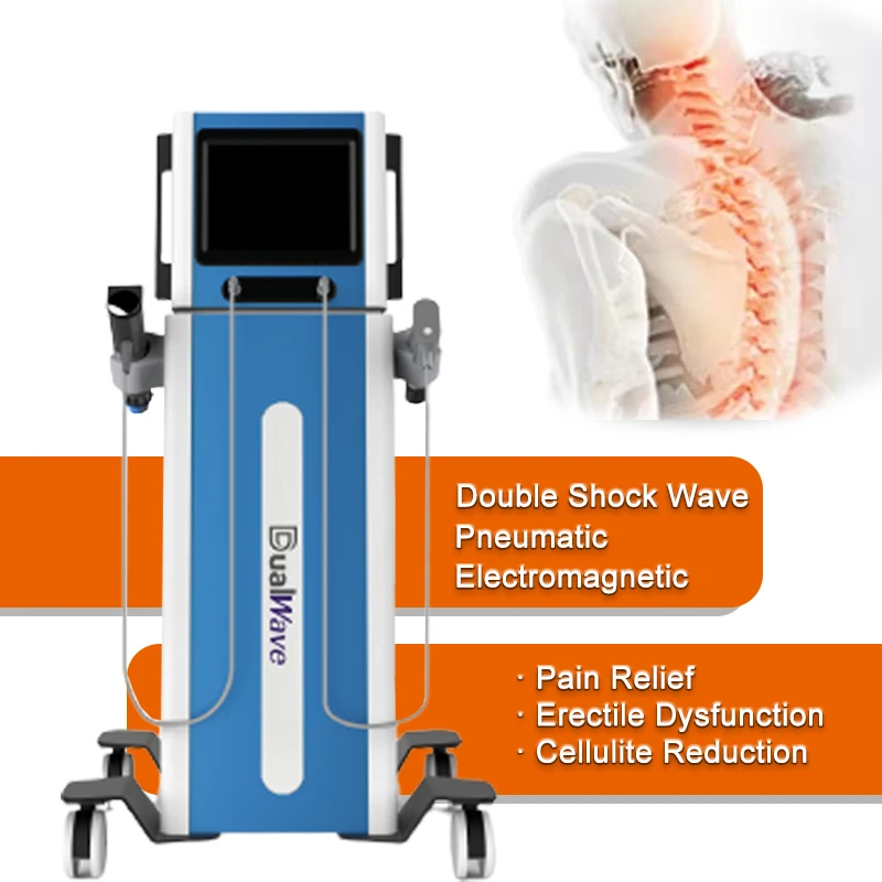 Eswt Shockwave 2 in 1 Extracorporal Shock Wave Therapy Device For Pain Relief and Erectile dysfunction Treatment