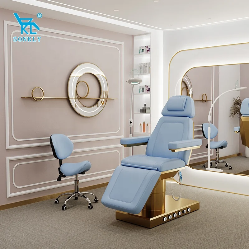 SONKLY electric massage tables & beds beauty facial bed lash bed with 3 motors