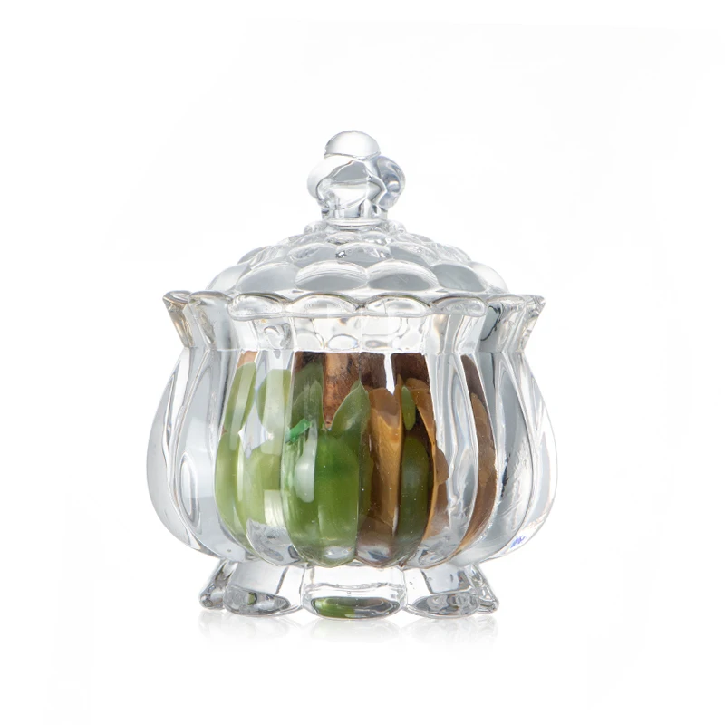 200ml Cheap Luxury  Cookie Storage Bottles Jars Glass with Glass lid